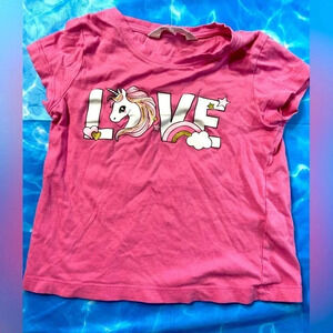H&M - Toddler Pink  Love Shirt - Size 2-4 Years